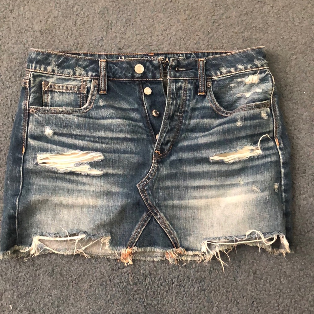 American eagle jean skirt